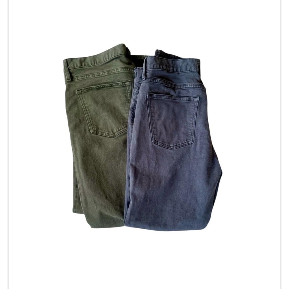 Old Navy Green and Gray Jeans